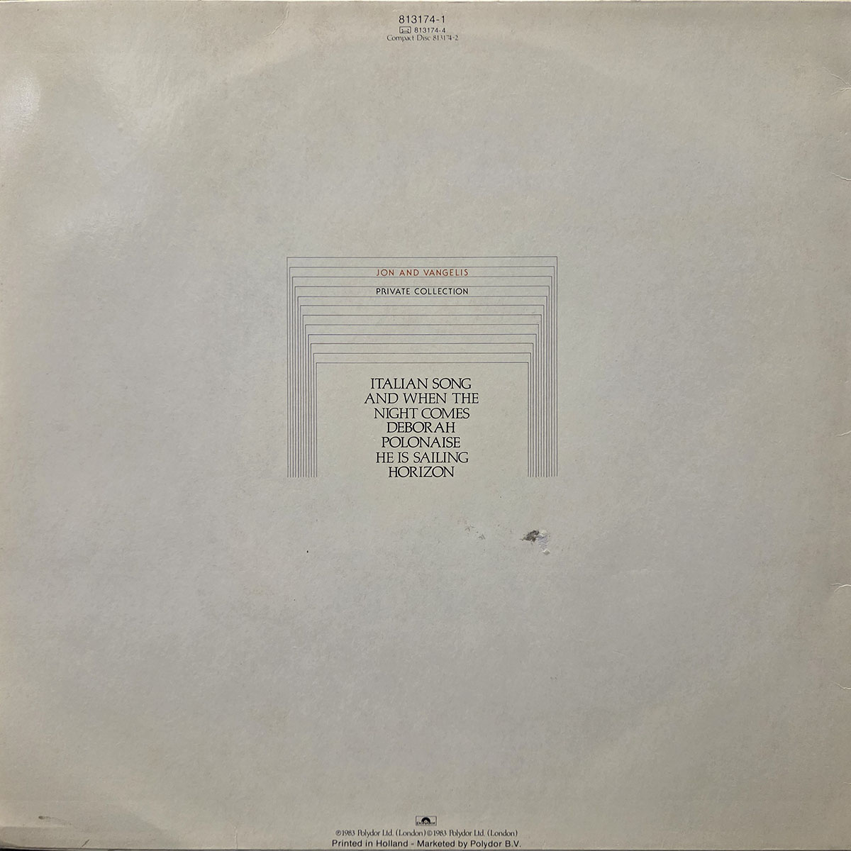 Private collection - JON AND VANGELIS Płyta winylowa LP - Vinylhouse - sklep z muzyką na płytach winylowych