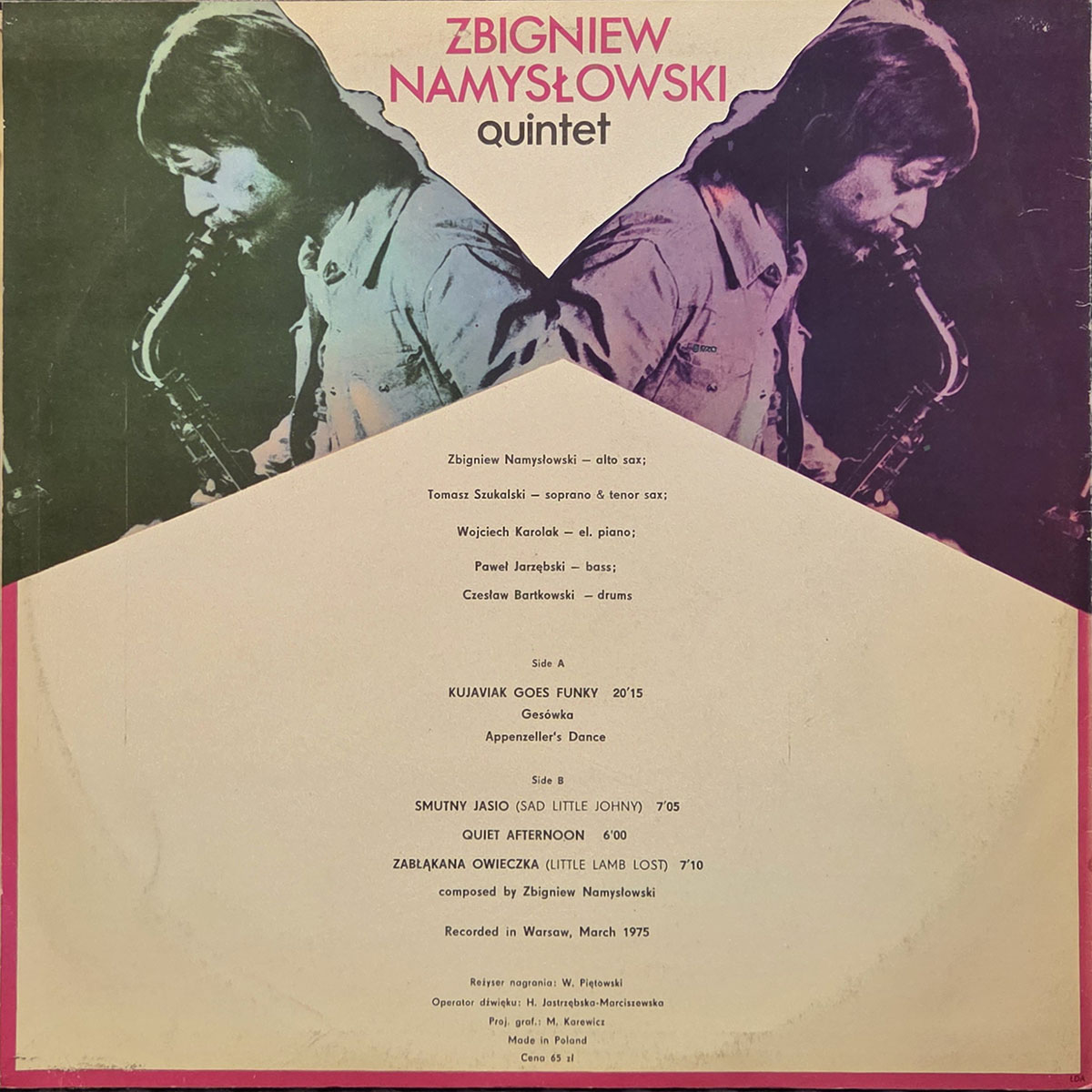 Kujaviak goes funky - ZBIGNIEW NAMYSŁOWSKI QUINTET Płyta winylowa LP - Vinylhouse - sklep z muzyką na płytach winylowych