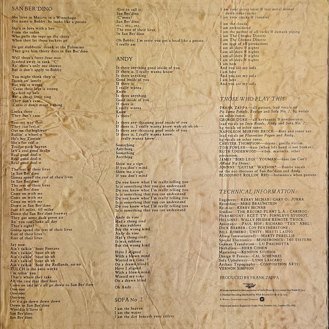 One size fits all - FRANK ZAPPA AND THE MOTHER OF INVENTION Płyta winylowa LP - Vinylhouse - sklep z muzyką na płytach winylowych