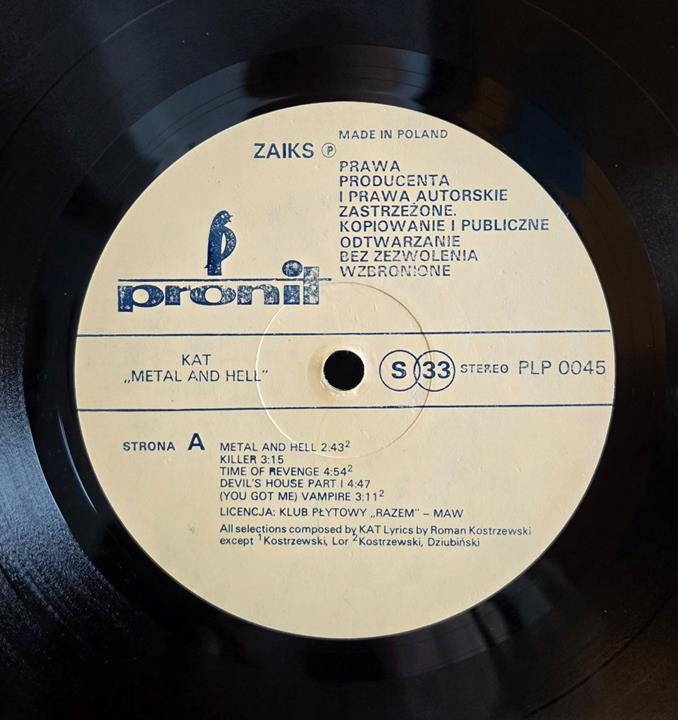 Metal and hell - KAT Płyta winylowa LP - Vinylhouse - sklep z muzyką na płytach winylowych