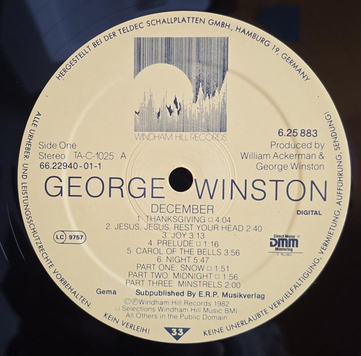 December / piano solos - GEORGE WINSTON Płyta winylowa LP - Vinylhouse - sklep z muzyką na płytach winylowych