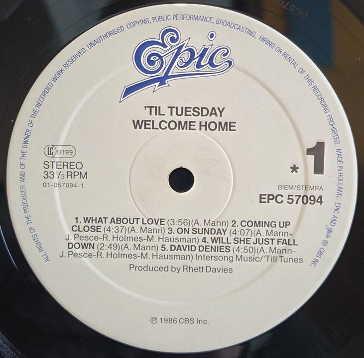Welcome home - 'TIL TUESDAY Płyta winylowa LP - Vinylhouse - sklep z muzyką na płytach winylowych
