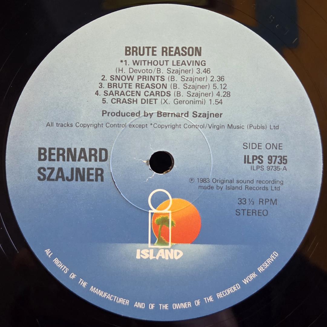 Brute reason - BERNARD SZAJNER Płyta winylowa LP - Vinylhouse - sklep z muzyką na płytach winylowych