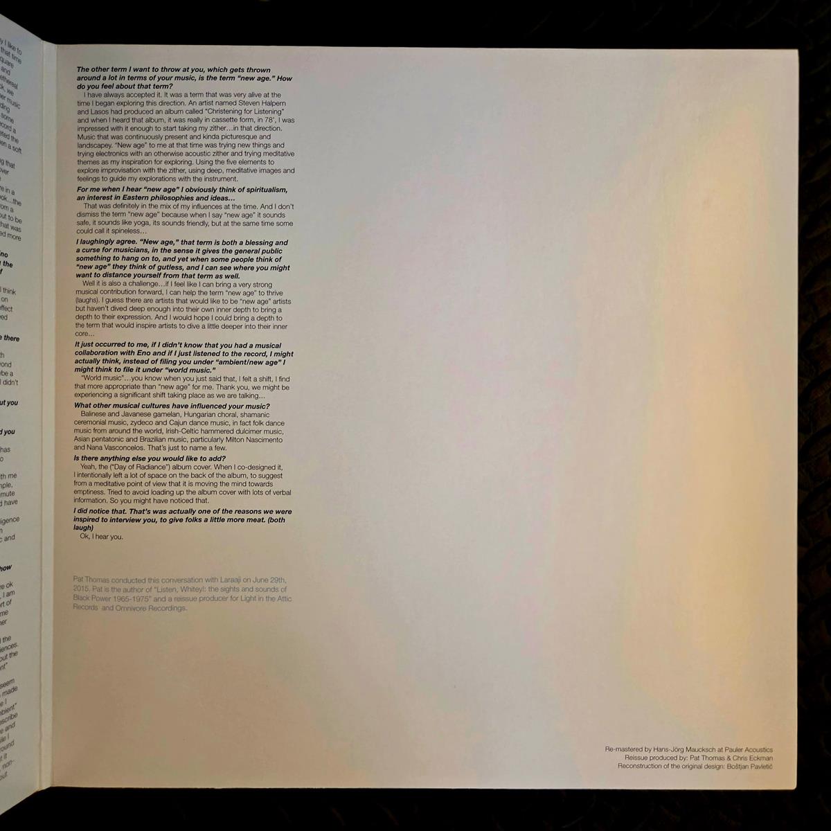 Ambient 3 / Day of radiance - LARAAJI / BRIAN ENO Płyta winylowa LP - Vinylhouse - sklep z muzyką na płytach winylowych