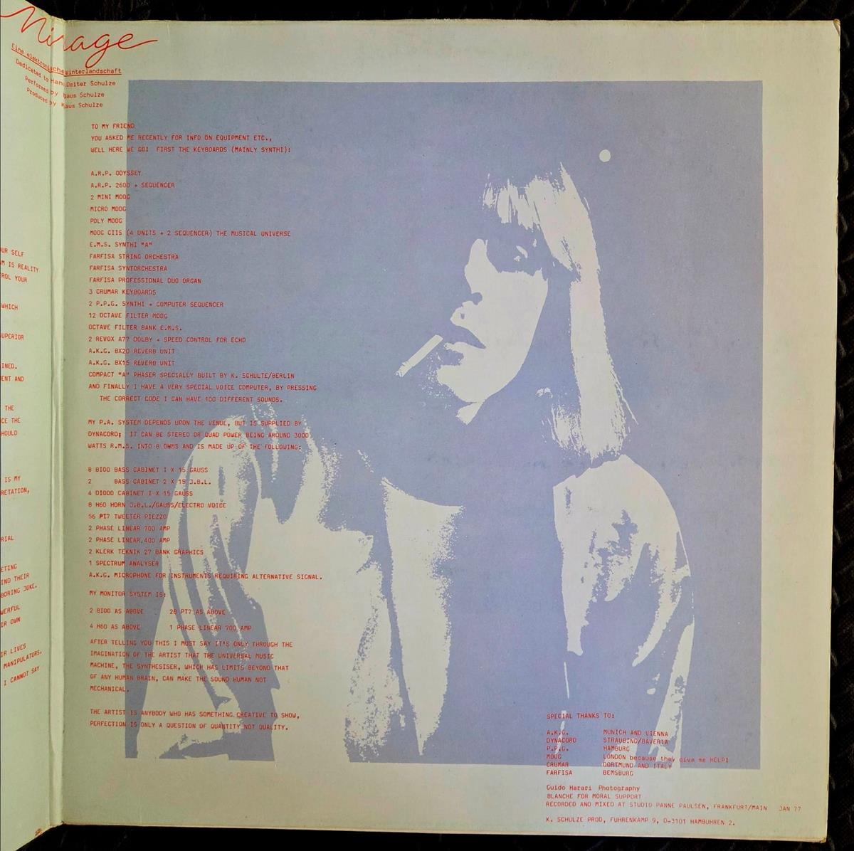 Mirage - KLAUS SHULZE Płyta winylowa LP - Vinylhouse - sklep z muzyką na płytach winylowych