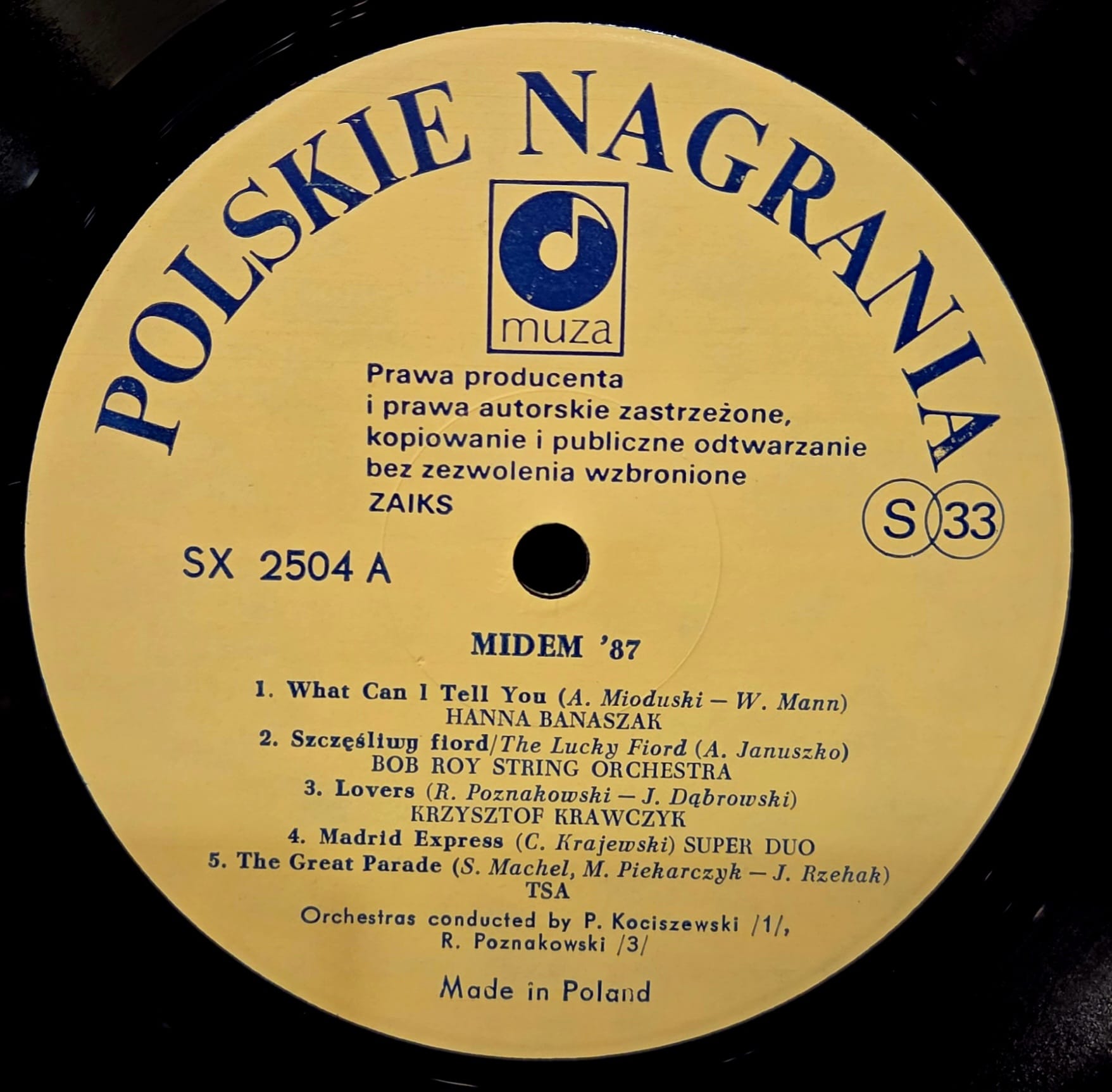 Music from Poland / MIDEM '87 - KOMPILACJA Płyta winylowa LP - Vinylhouse - sklep z muzyką na płytach winylowych