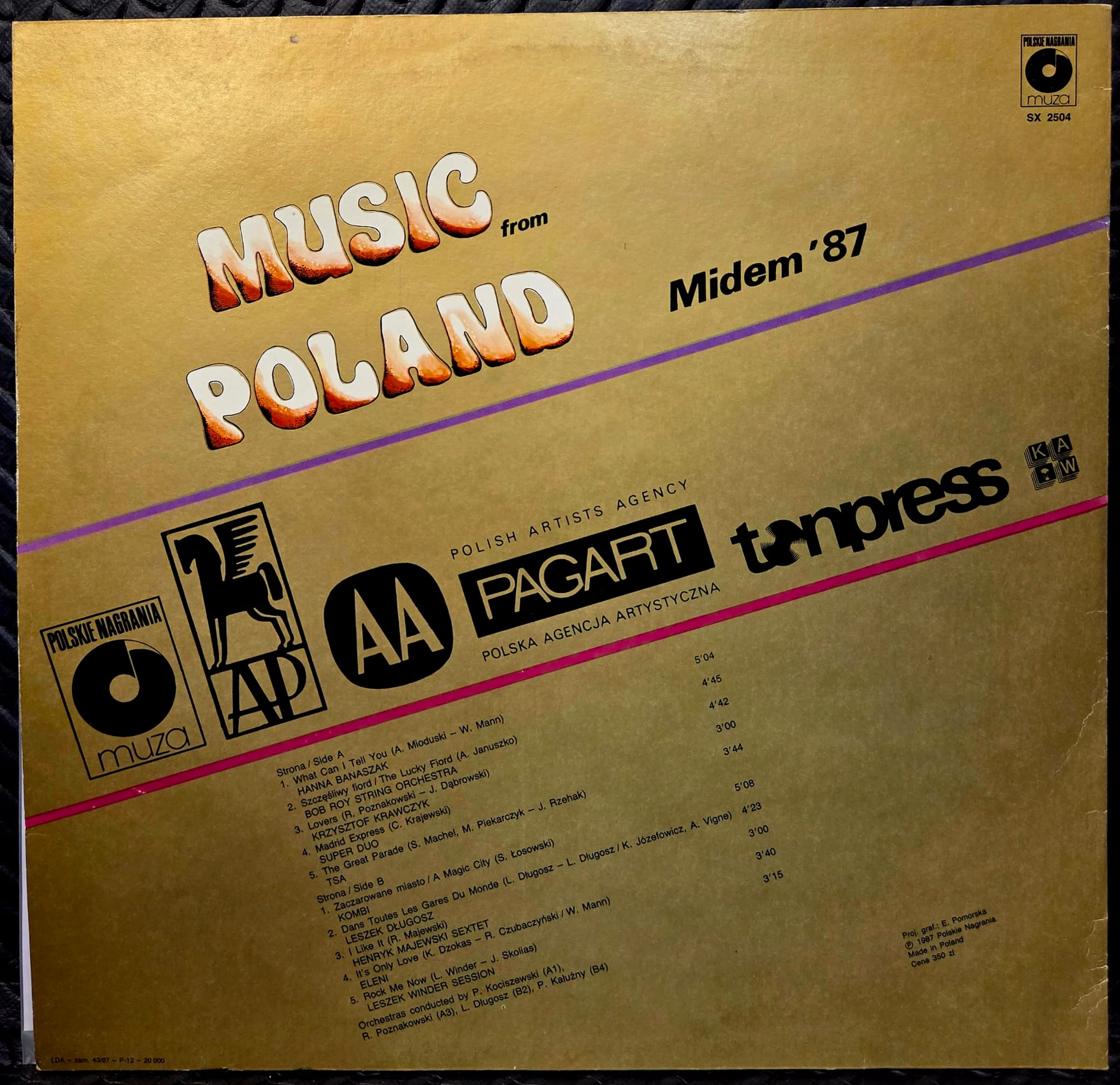 Music from Poland / MIDEM '87 - KOMPILACJA Płyta winylowa LP - Vinylhouse - sklep z muzyką na płytach winylowych
