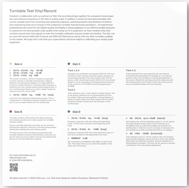 Płyta testowa - Laboratory Edition WT-2 - Vinylhouse - sklep z muzyką na płytach winylowych
