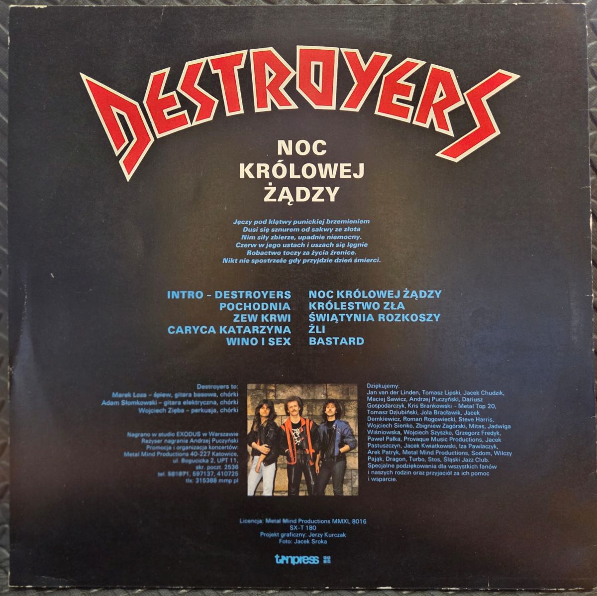 Noc królowej żądzy - DESTROYERS Płyta winylowa LP - Vinylhouse - sklep z muzyką na płytach winylowych