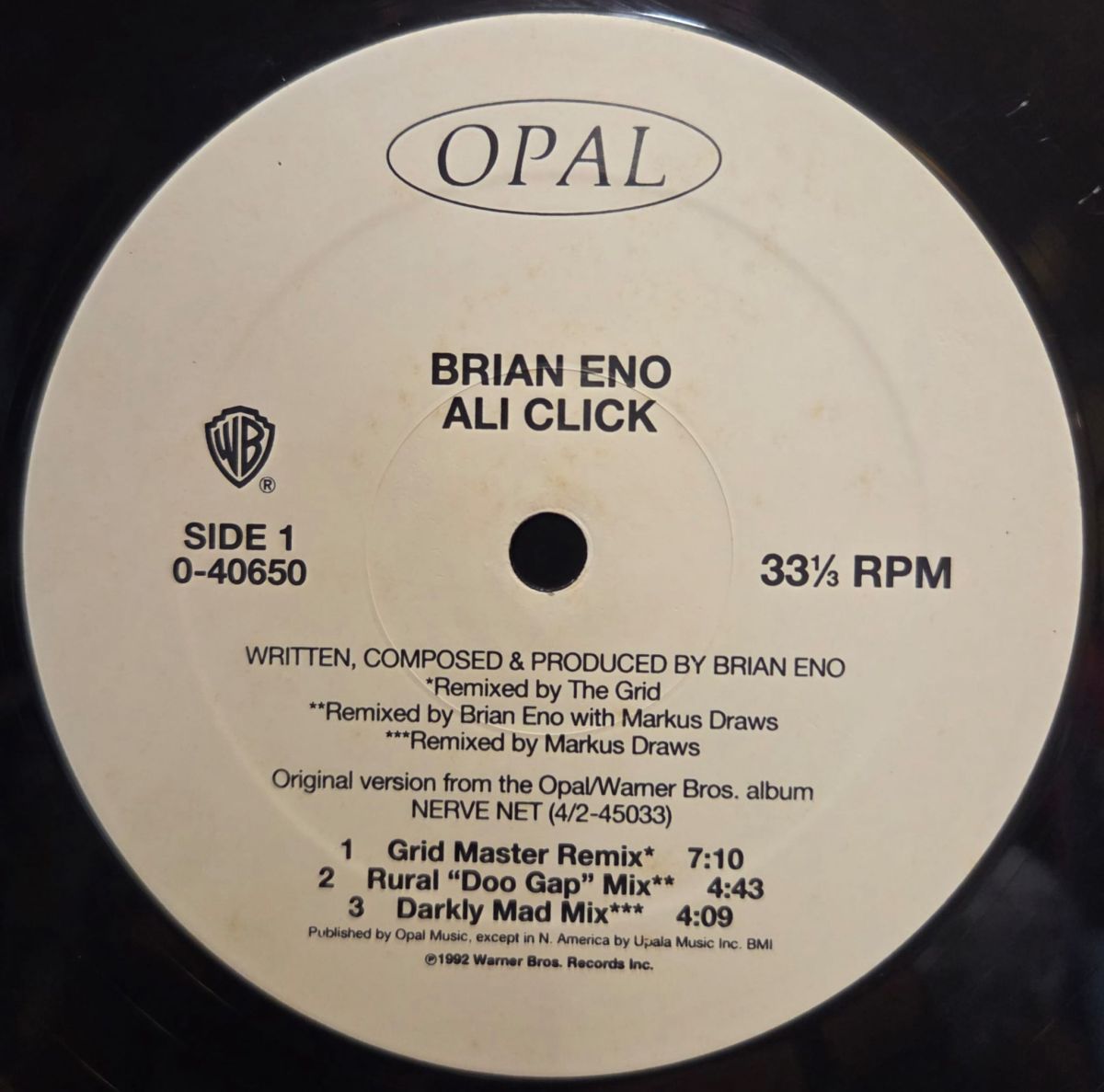 Ali click - BRIAN ENO Płyta winylowa MAXI SINGIEL 12' - Vinylhouse - sklep z muzyką na płytach winylowych