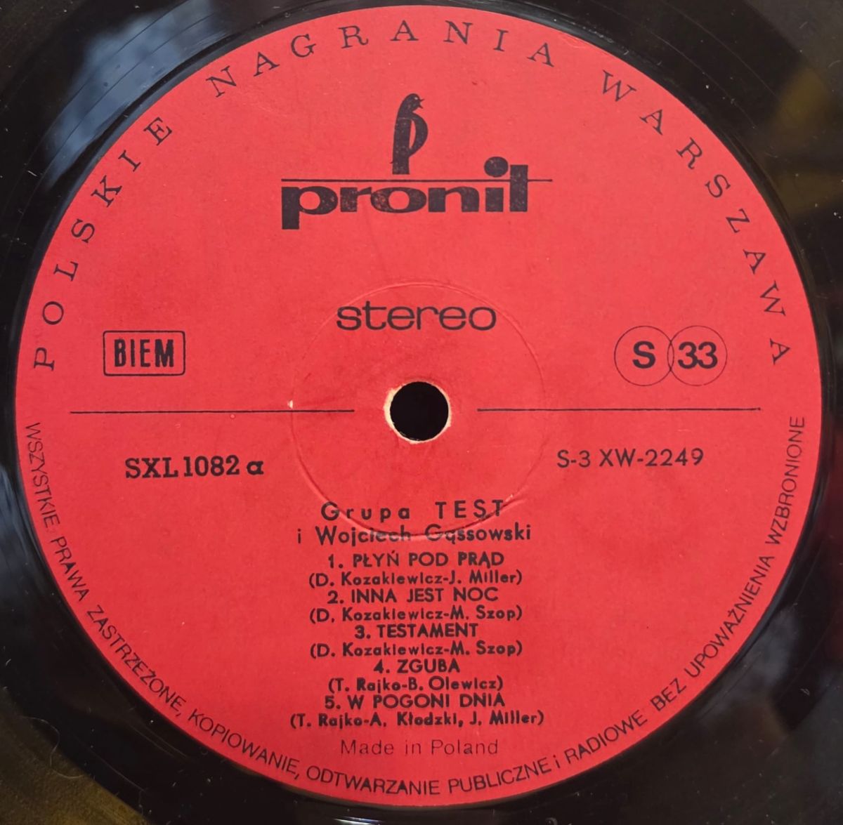 Test - TEST  I WOJCIECH GĄSSOWSKI Płyta winylowa LP - Vinylhouse - sklep z muzyką na płytach winylowych